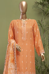 Oriental By HZ Unstitched 3 Piece Emb Printkari Bana Dora Collection'2025-OPK-18
