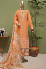 Oriental By HZ Unstitched 3 Piece Emb Printkari Bana Dora Collection'2025-OPK-18