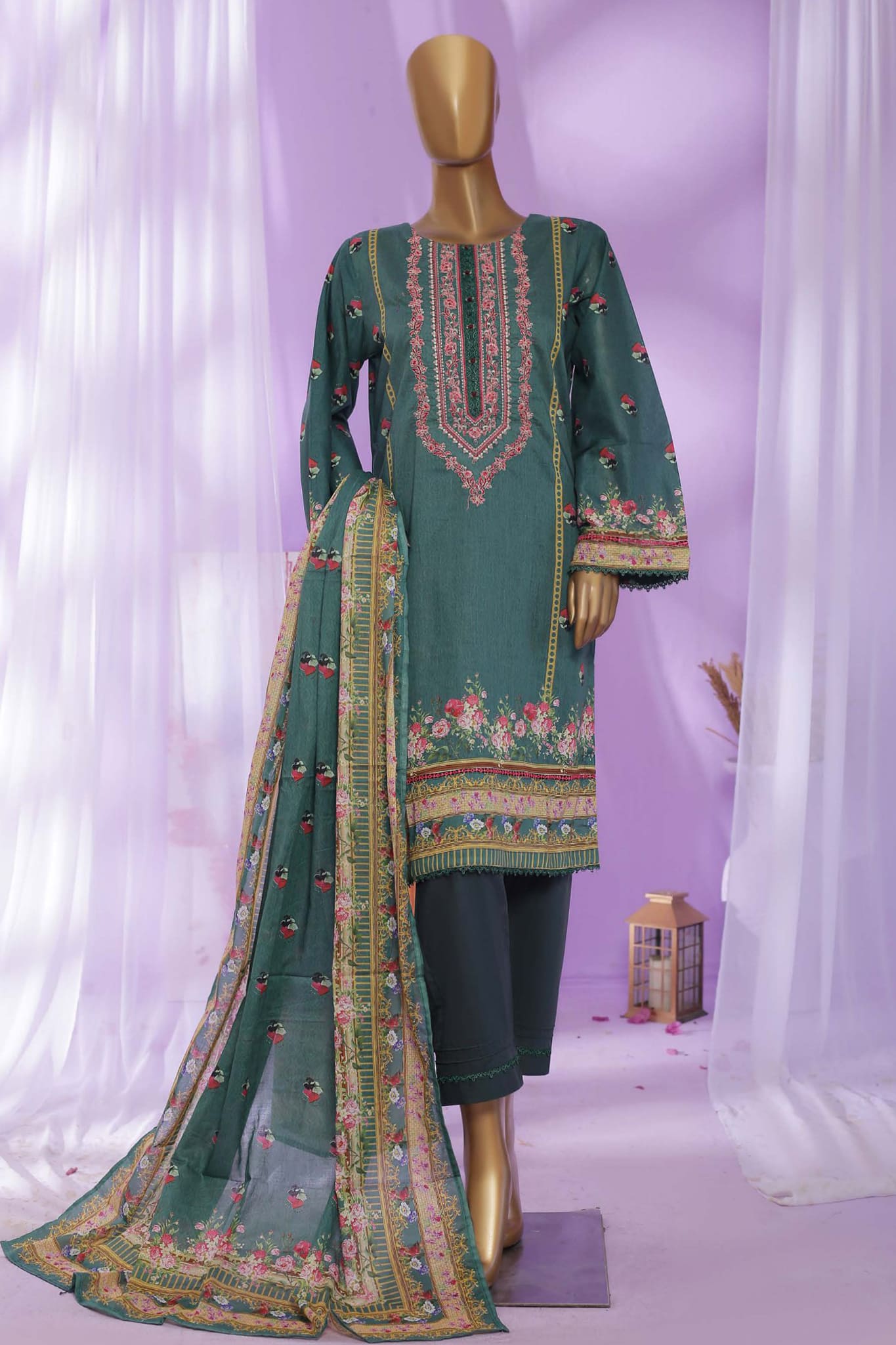 Oswah Women by Suntex Fabrics Pret Lawn Collection'2023-OS-2333-Teal