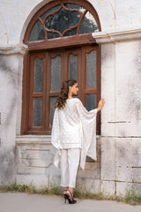 Dhaga Stitched Summer Women Suit-Zehra Cape Set