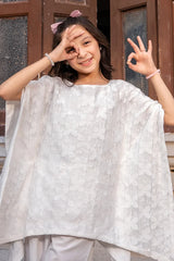 Dhaga Stitched Summer Kids Suit-Zehra Cape Set