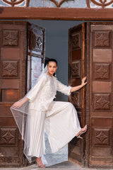 Dhaga Stitched Summer Women Suit-Butterfly Whisper