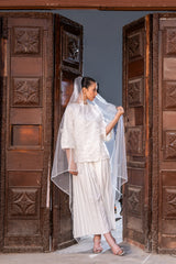 Dhaga Stitched Summer Women Suit-Butterfly Whisper