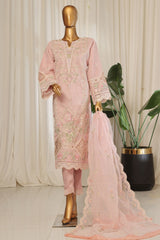 Bin Saeed Stitched 3 Piece Emb Chiffon Collection'2025-OWS-1790-Pink