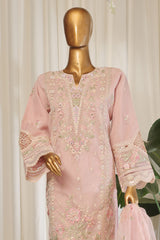 Bin Saeed Stitched 3 Piece Emb Chiffon Collection'2025-OWS-1790-Pink