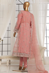 Bin Saeed Stitched 3 Piece Luxury Emb Organza Frock Collection'2025-OWS-1829-Mauve