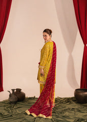 Zaaviay Stitched 3 Piece Luxury Formals Collection'2025-Olive Splash