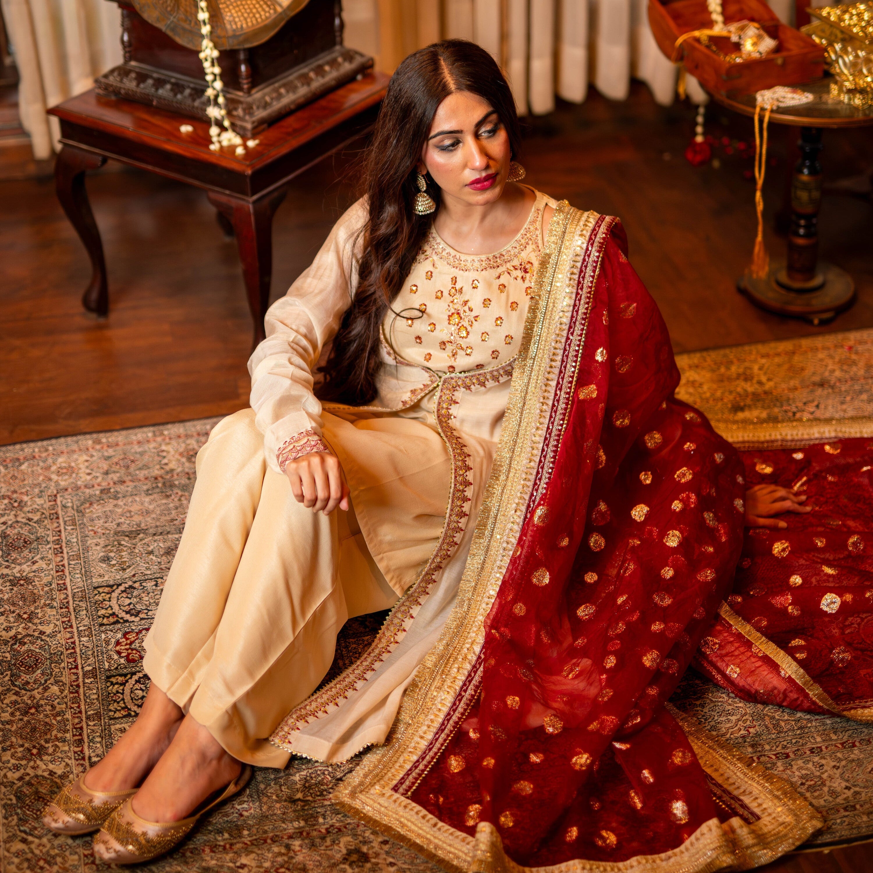 Omal By Komal Stitched 3 Piece Formals Collection'2025-Zeba - 4pc