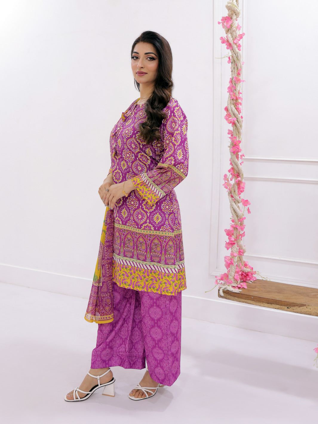 Soft Pink Kawal Stitched Suit