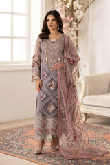 Dastoor by Ramsha Unstitched 3 Piece  Organza Vol-02 Collection'2025-P-205