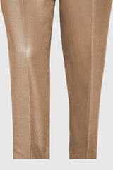Zaaviay Stitched Pareesa Beige Pk Raw Silk Pants