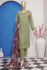HZ Platinum Unstitched 3 Piece Digital Printed Co Ords Collection'2024-PCP-31
