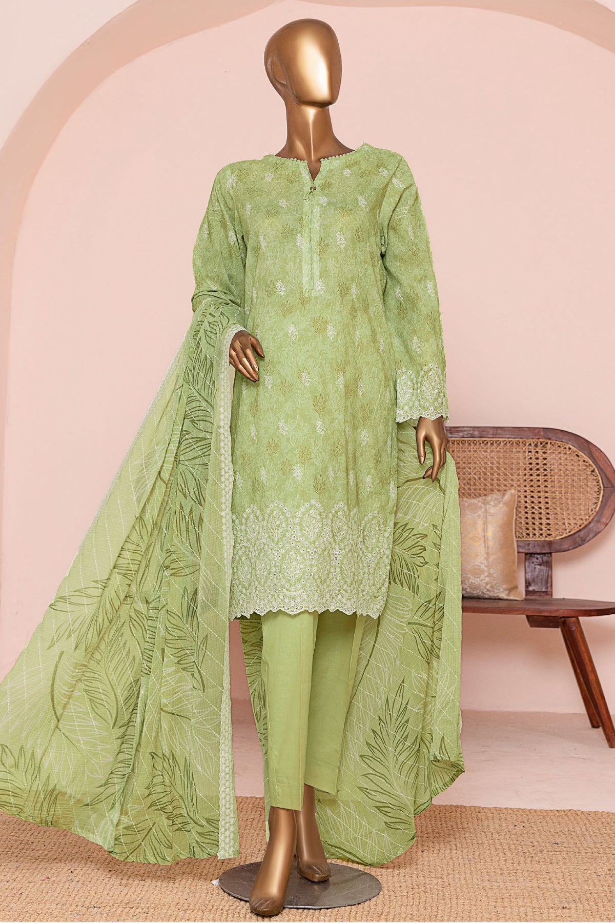 HZ Unstitched 3 Piece Premium Chikankari Collection'2025-PCE-955