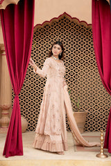 Manahils Stitched Formals Kurti-B-006-Peach