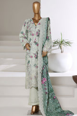 Laser Fusion By Sada Bahar Stitched 3 Piece Chikankari Khaddar Collection'2025-PCK-01-Pista