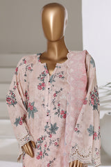 Laser Fusion By Sada Bahar Stitched 3 Piece Chikankari Khaddar Collection'2025-PCK-02-Pink