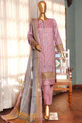 HZ Premium Unstitched 3 Piece Fancy Emb Printed Lawn Collection'2024-PEC-177