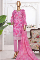 Printkari By HZ Stitched 3 Piece Emb Chikankari Vol-02 Collection'2025-PEC-203