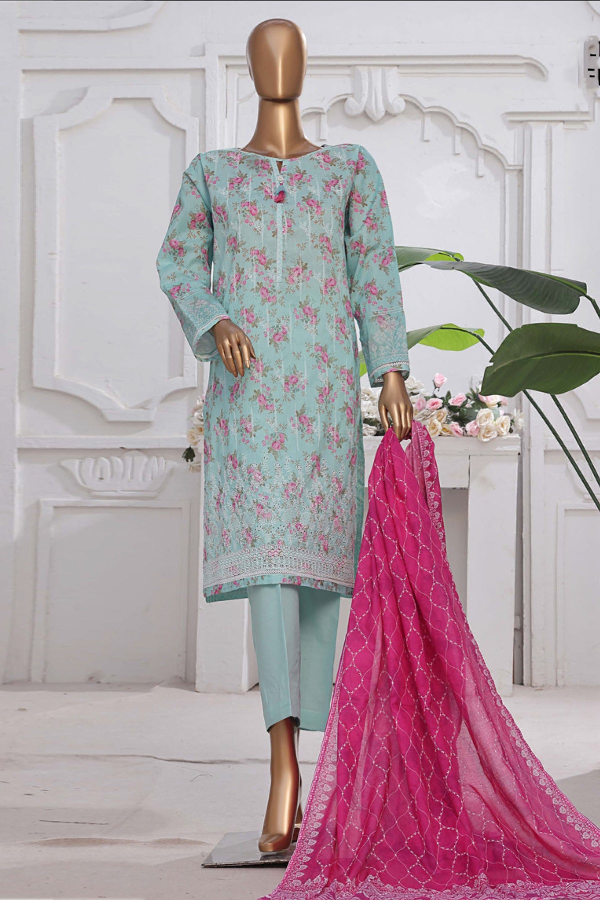 Printkari By HZ Stitched 3 Piece Emb Chikankari Vol-02 Collection'2025-PEC-210