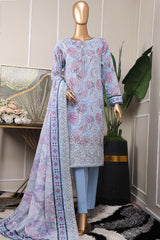 HZ Premium Unstitched 3 Piece Emb Lawn Vol-06 Collection'2025-PEC-527