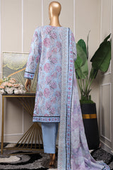 HZ Premium Unstitched 3 Piece Emb Lawn Vol-06 Collection'2025-PEC-527