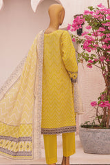 Hz Premium Unstitched 3 Piece Emb Lawn Vol-03 Collection'2024-PEC-747