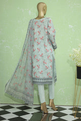 Hz Premium Unstitched 3 Piece Embroidered Lawn Collection'2024-PEC-905