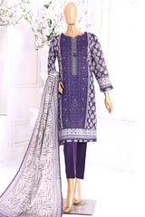 Aashkaar by Hz Stitched 3 Piece Printed & Emb Lawn Vol-01 Collection'2024-PEL-404-A-Purple