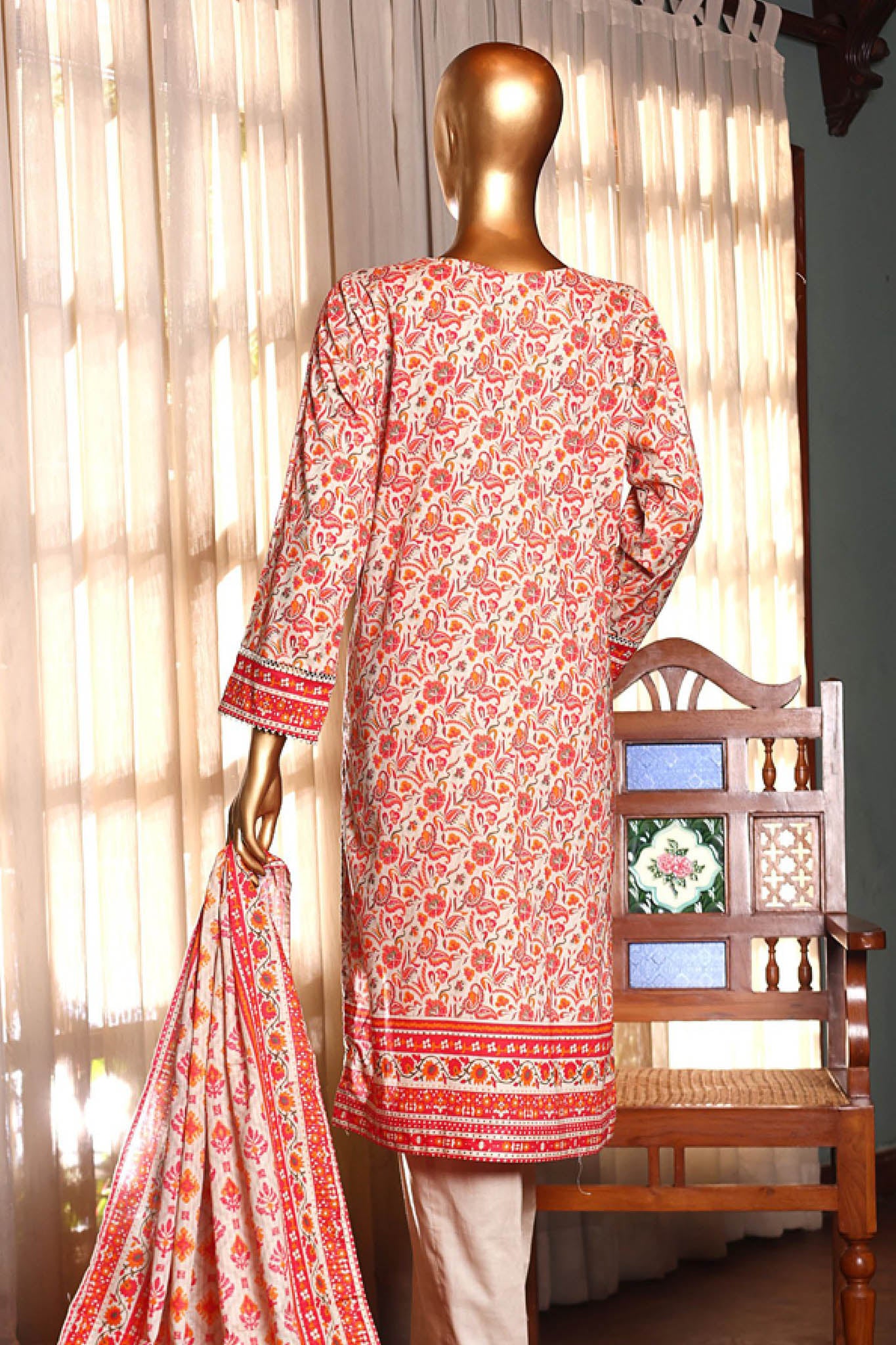 Aashkar By HZ Stitched 3 Piece Printed & Emb Lawn Vol-02 Collection'2024-PEL-416-Beige