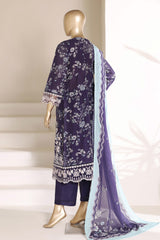 Sada Bahar Stitched 3 Piece Emb Signature Festive Vol-05 Suit-D-801-PURPLE