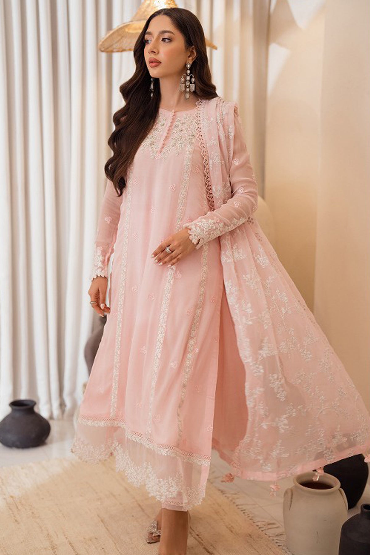 Azure Ensembles Unstitched 3 Piece Festive Formals Collection'2024-Pink Delight