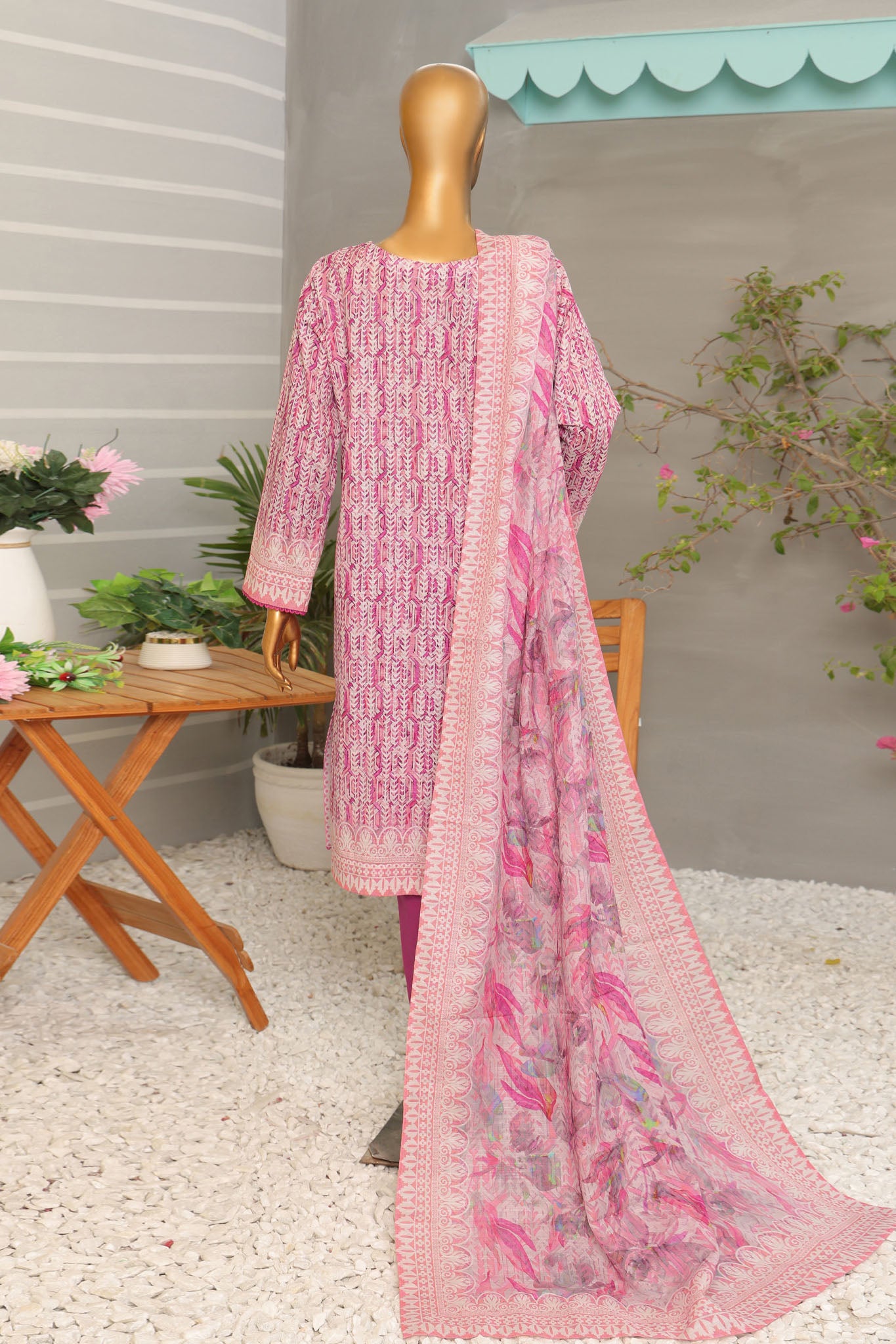 HZ Premium Unstitched 3 Piece Digital Printed Khaddar Vol-02 Collection'2024-PKP-47