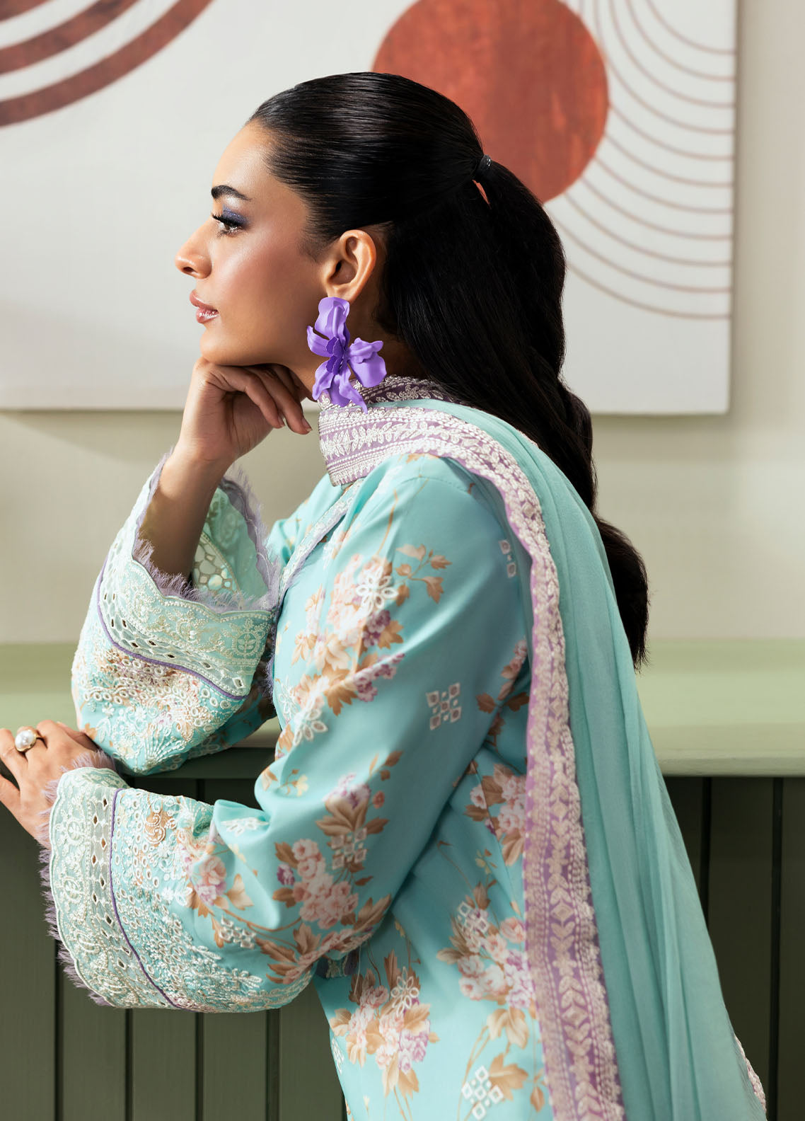 Gulaal Stitched 3 Piece Basic Lawn Collection'2025-Celia