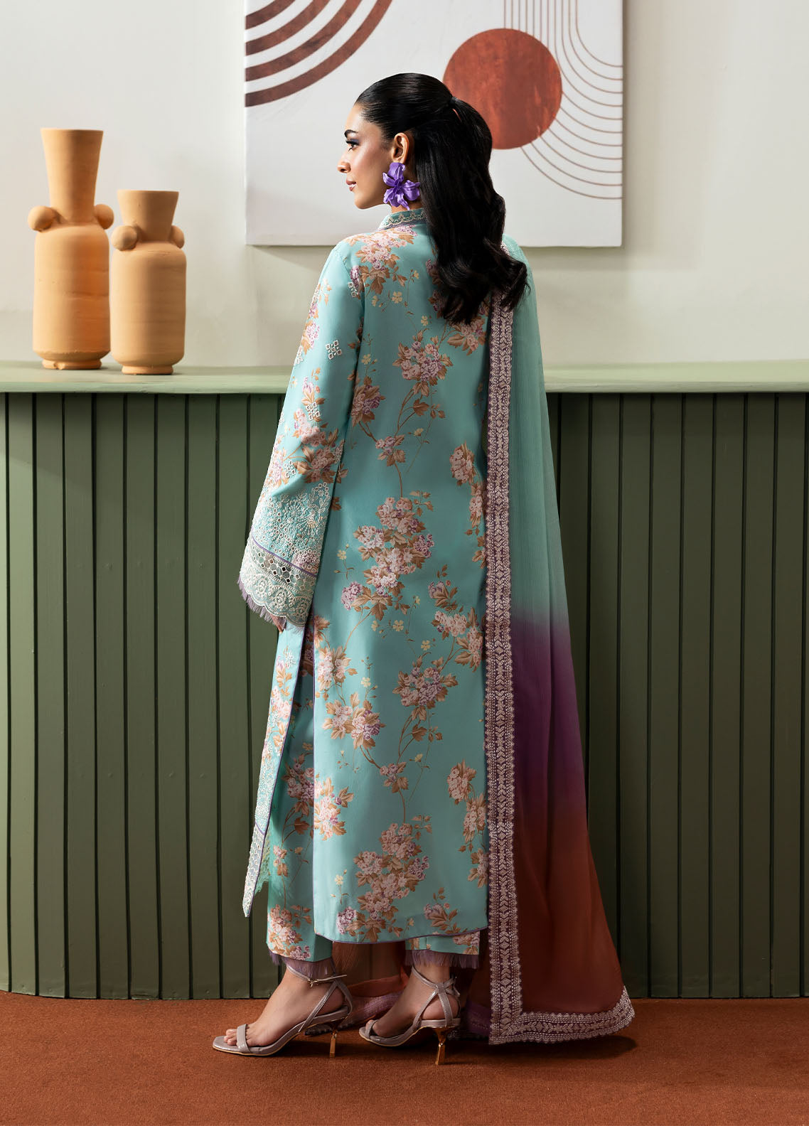 Gulaal Stitched 3 Piece Basic Lawn Collection'2025-Celia