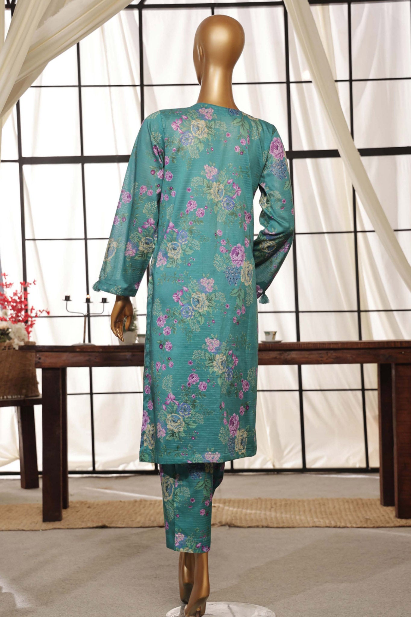 Sada Bahar Stitched 2 Piece Co Ords Printed Lawn Vol-02 Collection'2024-PL-04-Sea Green