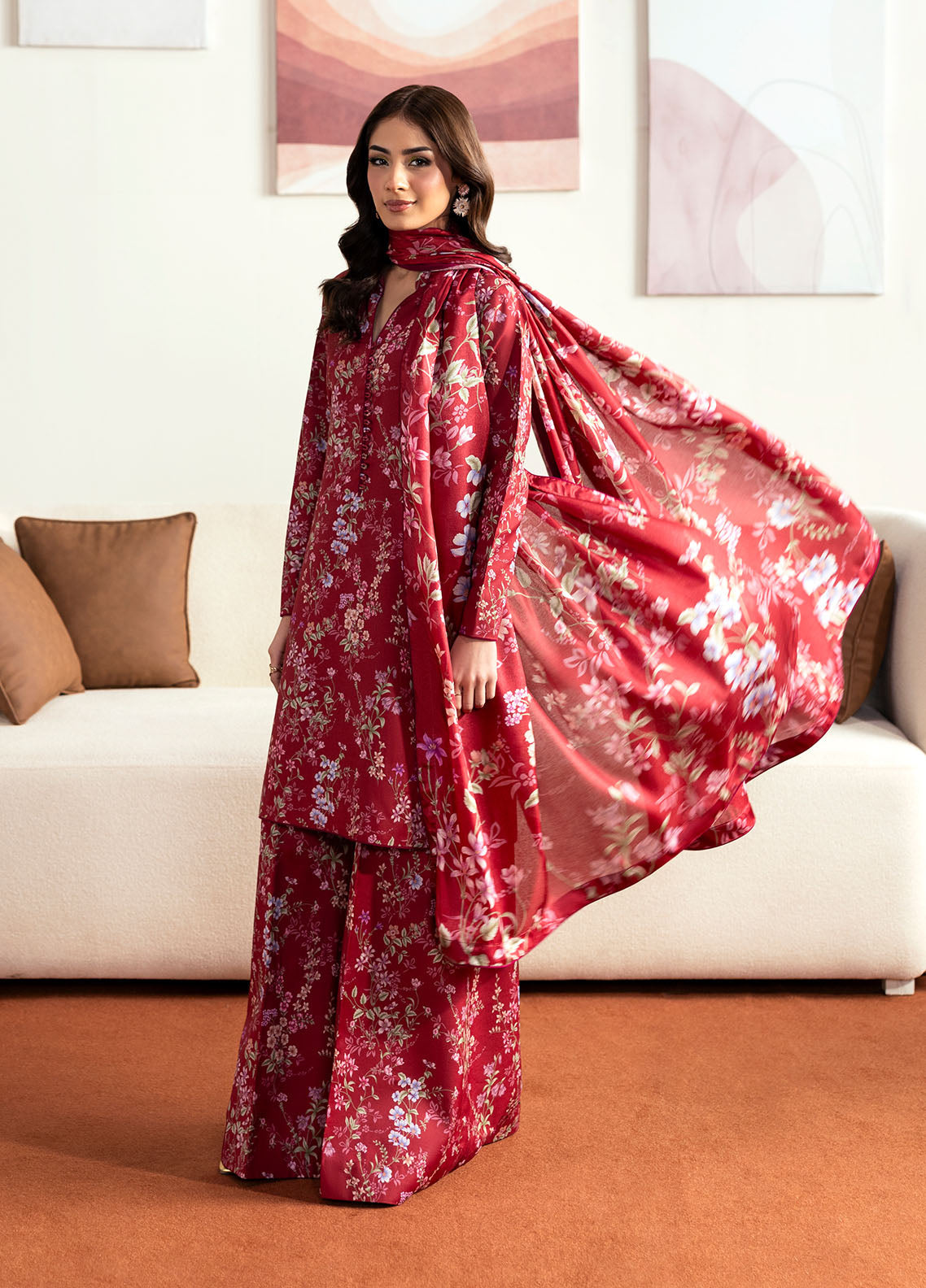 Gulaal Stitched 3 Piece Basic Lawn Collection'2025-Aster