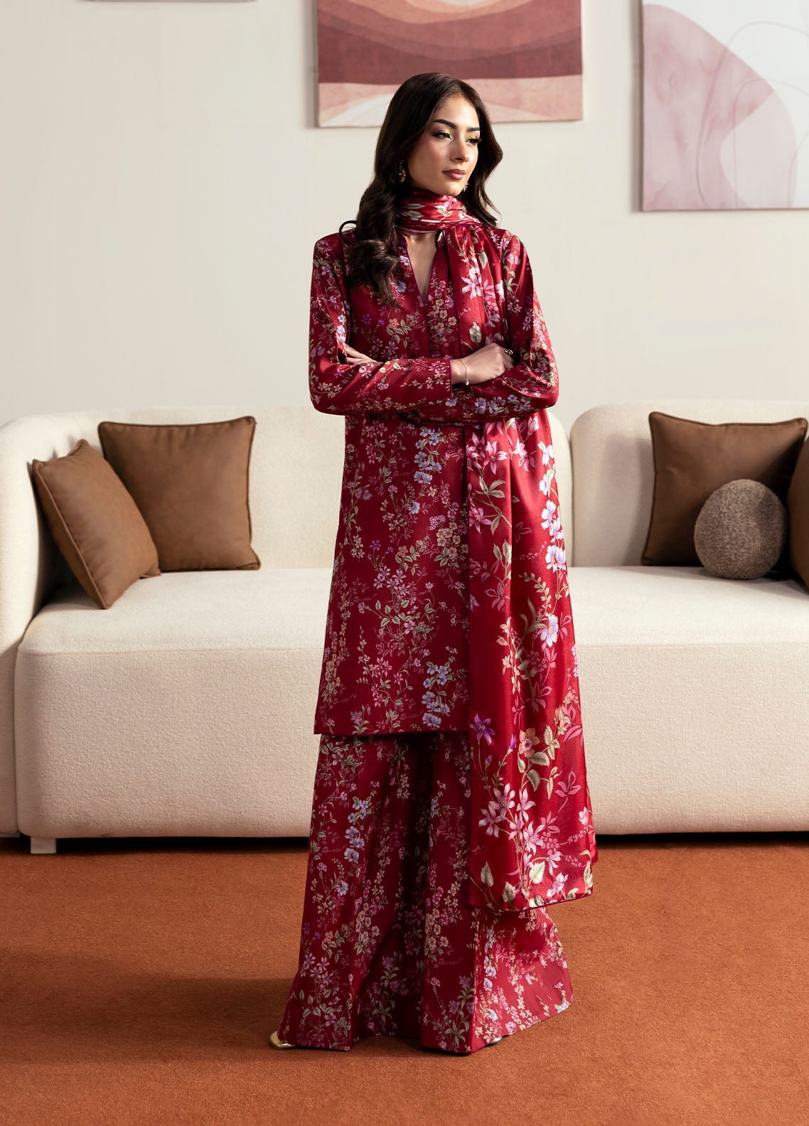 Gulaal Stitched 3 Piece Basic Lawn Collection'2025-Aster