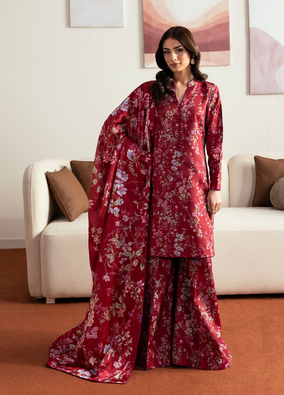 Gulaal Stitched 3 Piece Basic Lawn Collection'2025-Aster