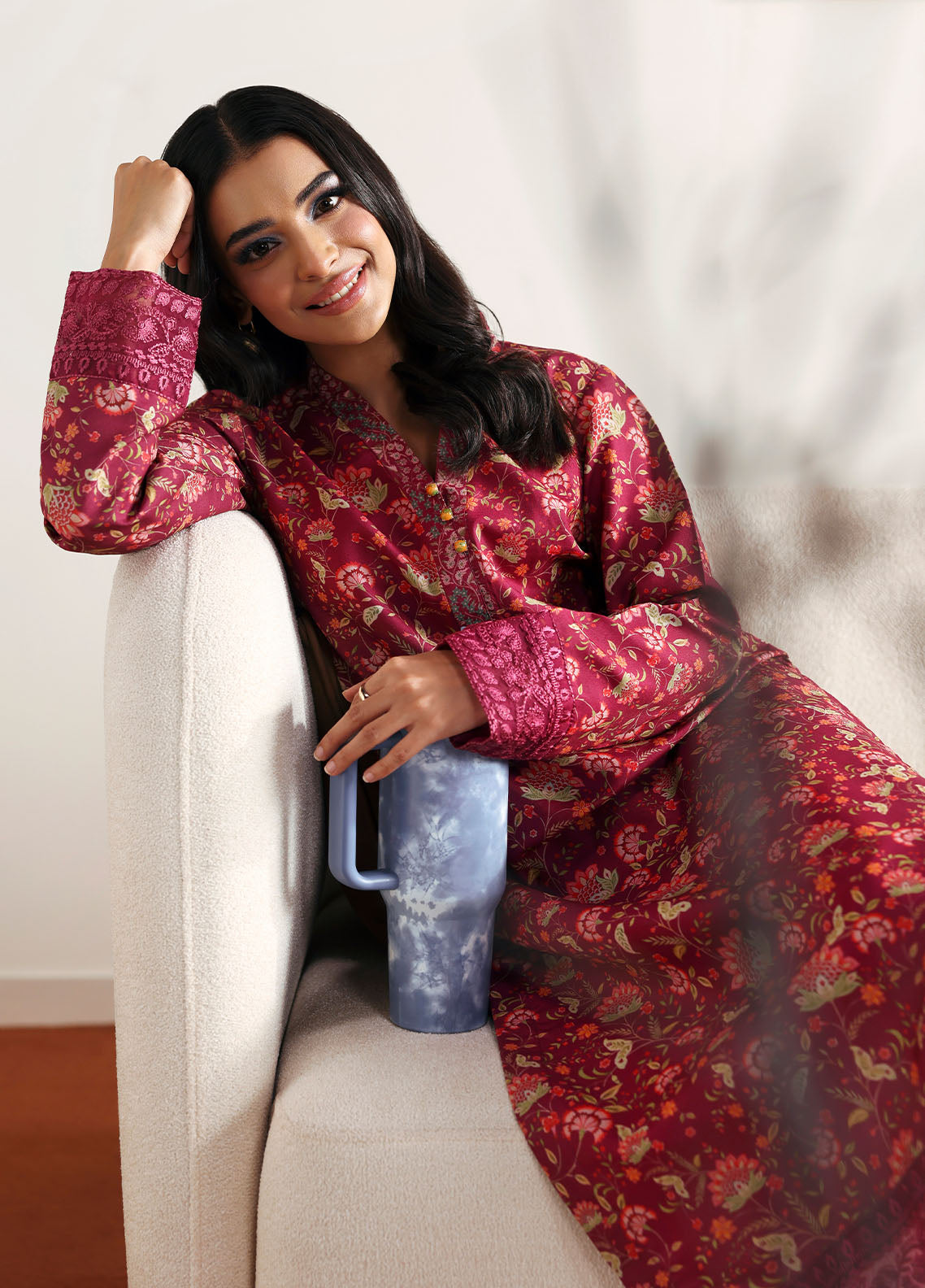 Gulaal Stitched 2 Piece Basic Lawn Collection'2025-Cerise