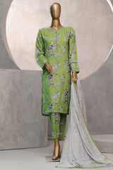 Florence Wintry By HZ Stitched 3 Piece Printed Linen Collection'2024-PLC-904