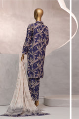 Florence Wintry By HZ Stitched 3 Piece Printed Linen Collection'2024-PLC-907