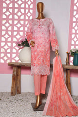 HZ Premium Unstitched 3 Piece Emb Lawnkari Collection'2025-PLK-785