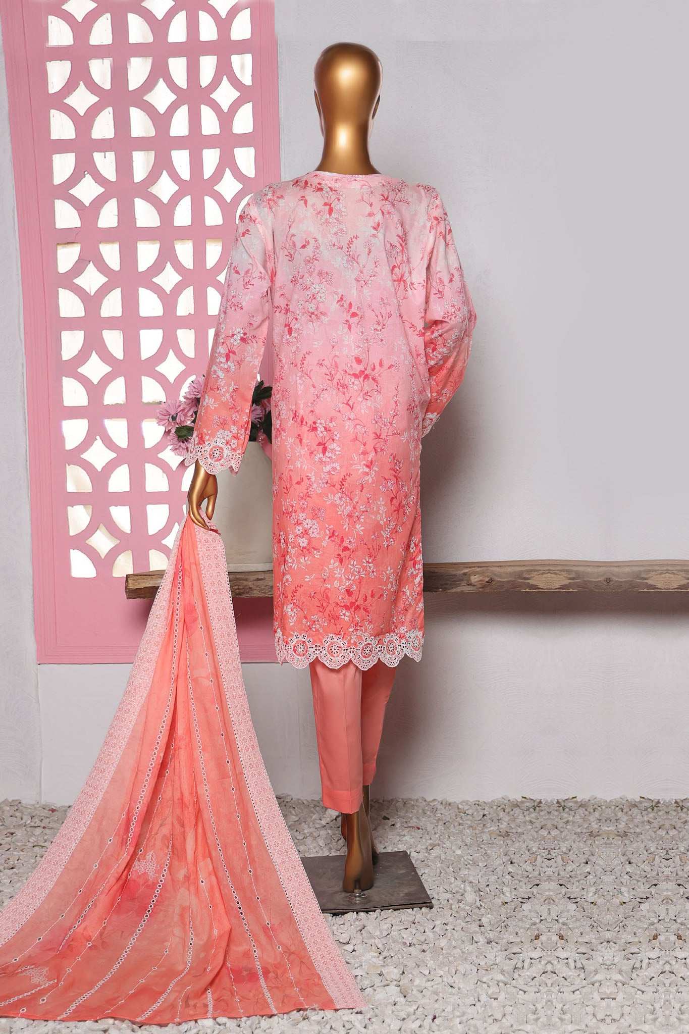 HZ Premium Unstitched 3 Piece Emb Lawnkari Collection'2025-PLK-785