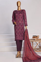 HZ Platinum Unstitched 3 Piece Printed Lawn Collection-PPC-169