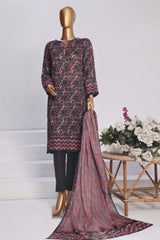 HZ Platinum Unstitched 3 Piece Printed Lawn Collection-PPC-170