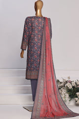 HZ Platinum Unstitched 3 Piece Printed Lawn Collection-PPC-174