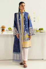 Qprints By Qalamkar Unstitched 3 Piece Printed Lawn Collection-PQ-02-A-Hina