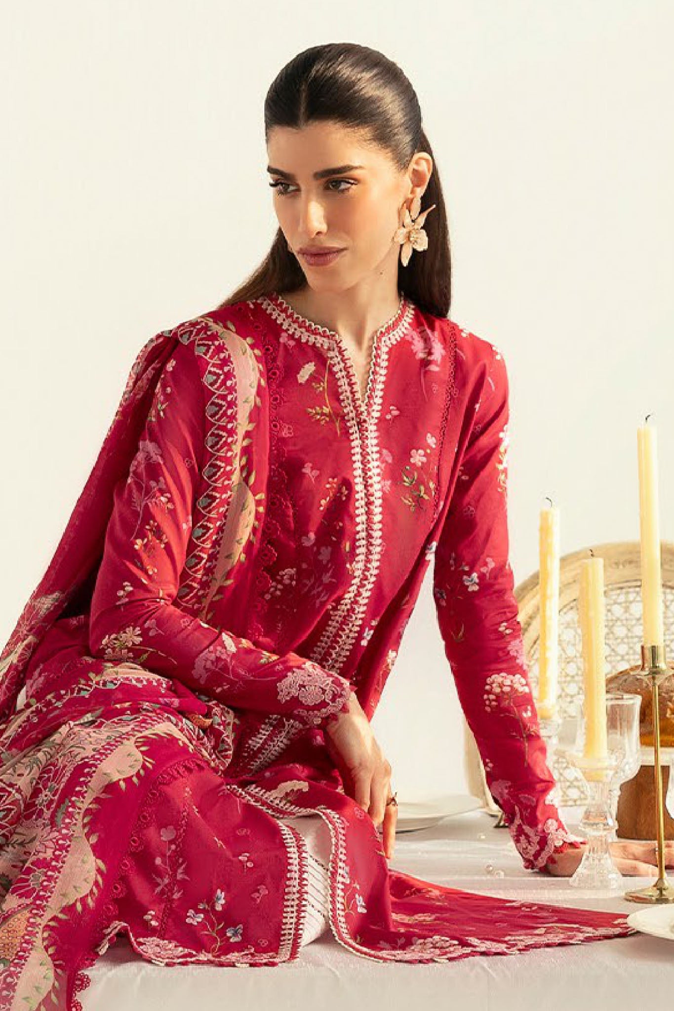 Qprints By Qalamkar Unstitched 3 Piece Printed Lawn Collection-PQ-08-A-Kiara