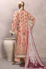 Sada Bahar Stitched 3 Piece Mid Summer Cotton Kaftan Suit-PR-1291-PEACH