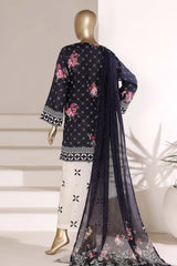 Sada Bahar Stitched 3 Piece Printed Lawn Vol-07 Suit-PR-1002-BLACK